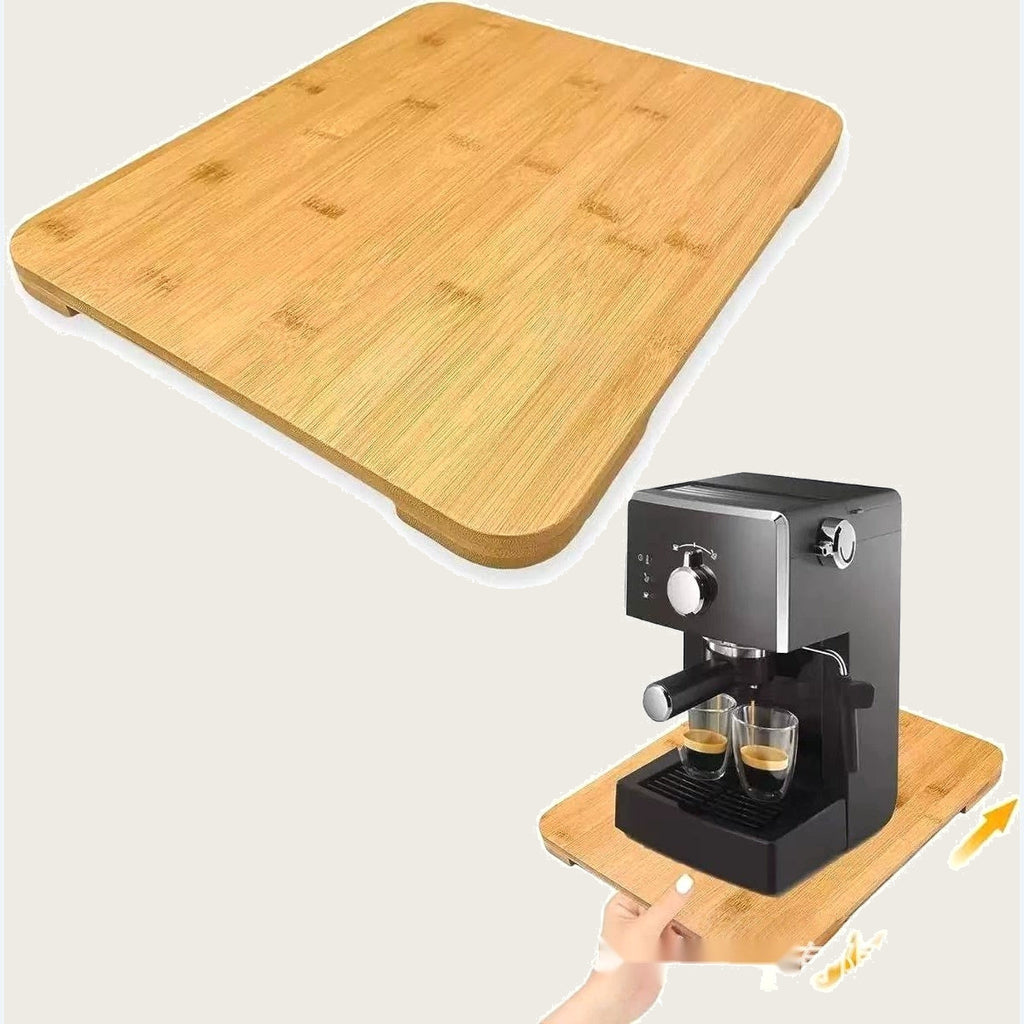 Bamboo Mixer Slider Tray with Wheels for Heavy KitchenAid Stand Mixer - view 2