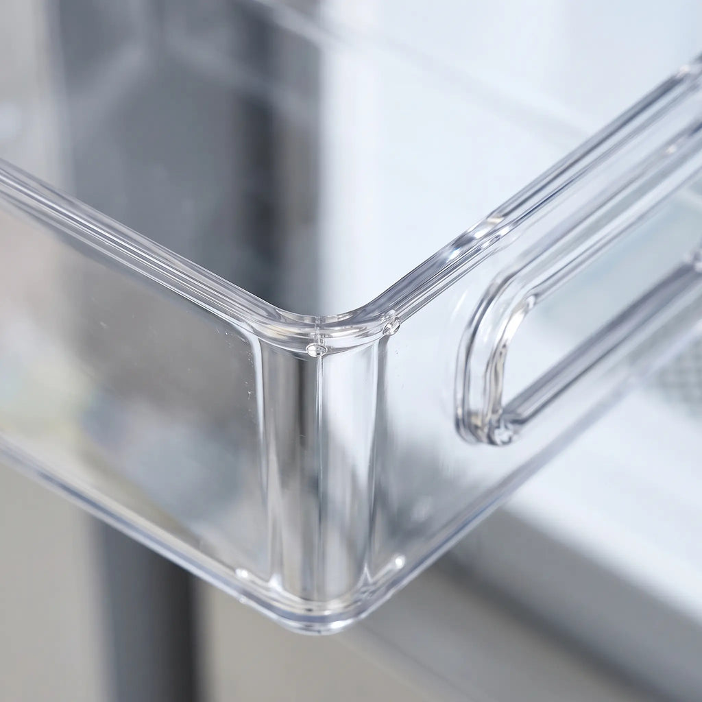 Foldable 2-Tier Can Organizer for Fridge & Pantry, Clear PET