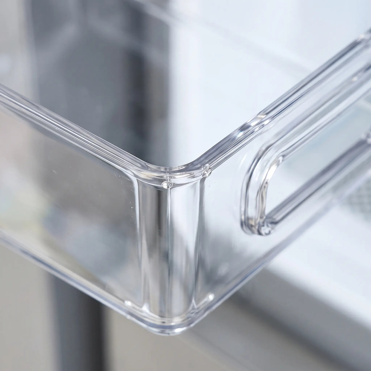Foldable 2-Tier Can Organizer for Fridge & Pantry, Clear PET