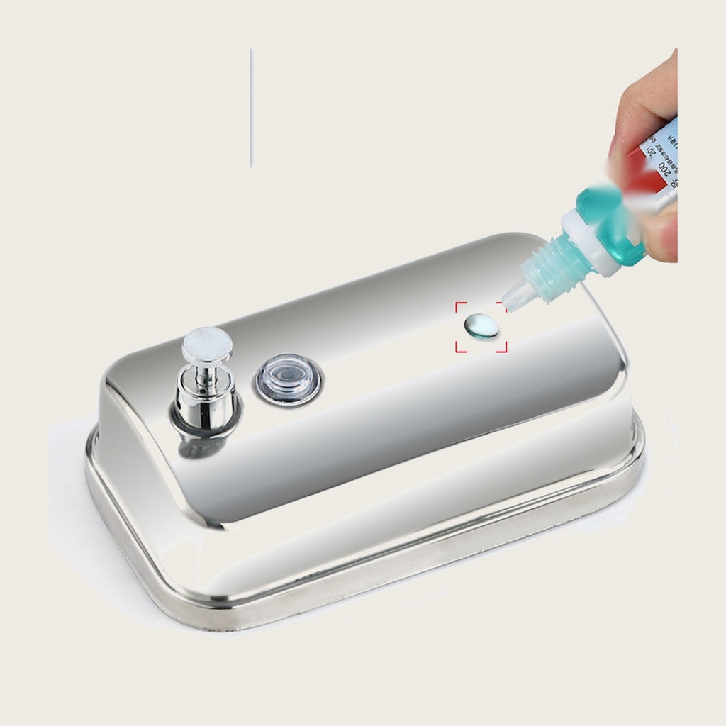 Top-opening refill lid of the wall-mounted stainless steel soap dispenser