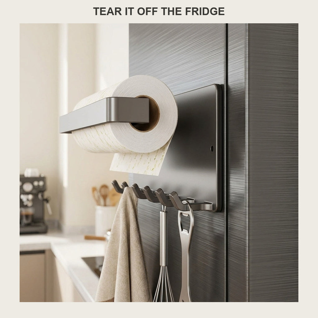 Magnetic Paper Towel Holder for Fridge, No-Drill - view 1
