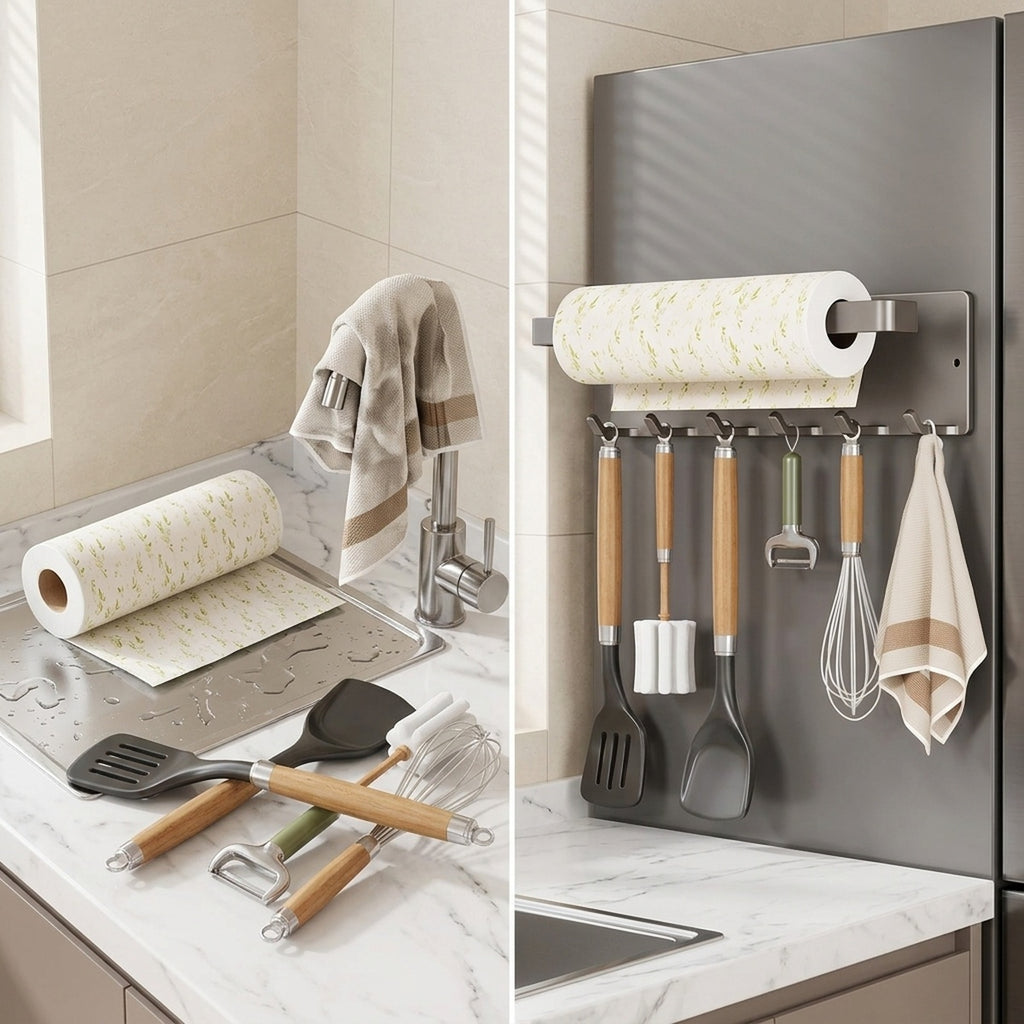 Magnetic Paper Towel Holder for Fridge, No-Drill - view 9