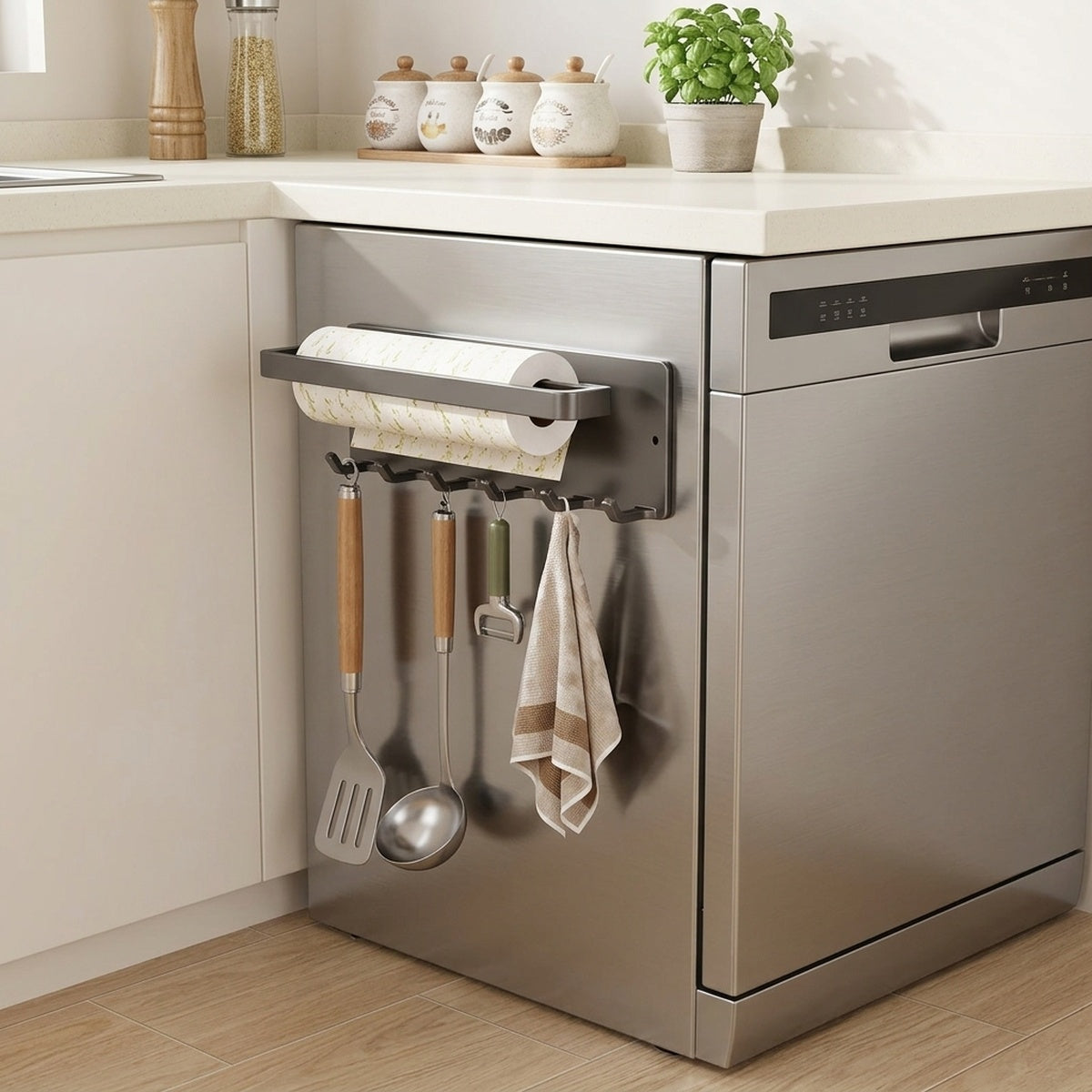 Magnetic Paper Towel Holder for Fridge, No-Drill - view 4