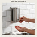 Wall-mounted soap dispenser in brushed 304 stainless steel, 500 ml size