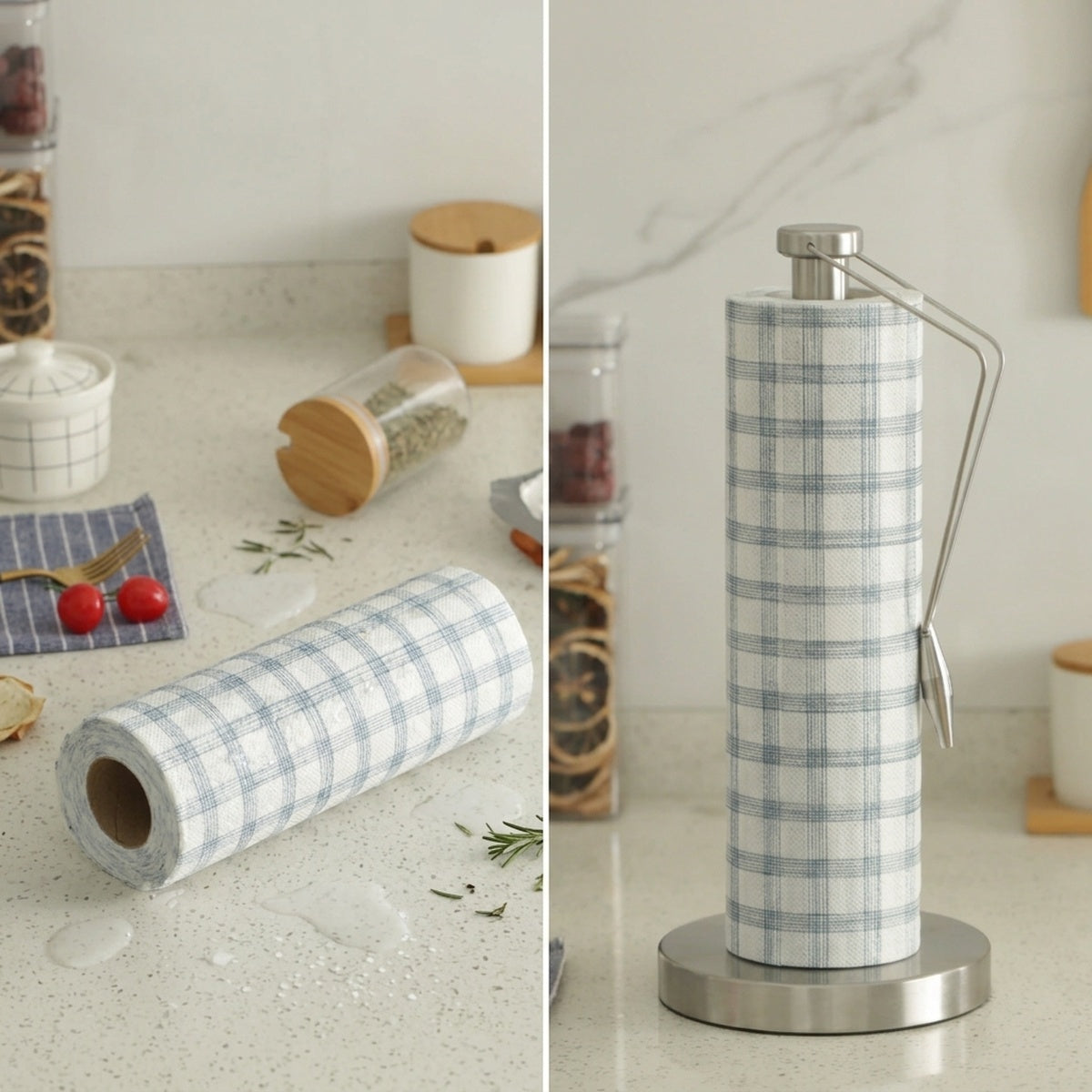Countertop Paper Towel Holder Stainless Steel Kitchen Stand - view 6