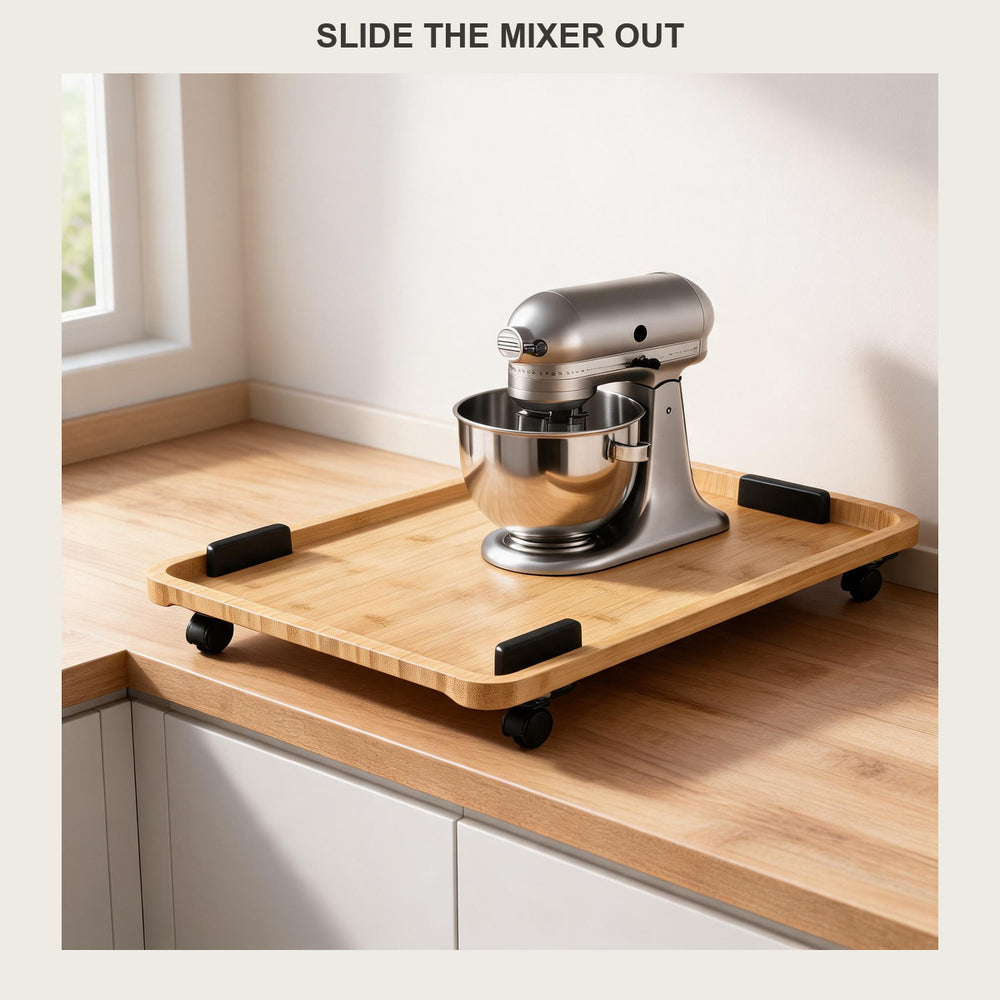 Bamboo Mixer Slider Tray