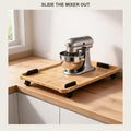 Bamboo Mixer Slider Tray with Wheels for Heavy KitchenAid Stand Mixer - view 1