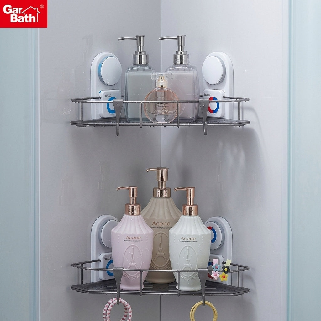 Suction Corner Shower Caddy No-Drill Stainless Steel Bathroom Organizer - view 7
