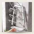 Wall Mounted Pot Lid & Cutting Board Rack No-Drill Steel