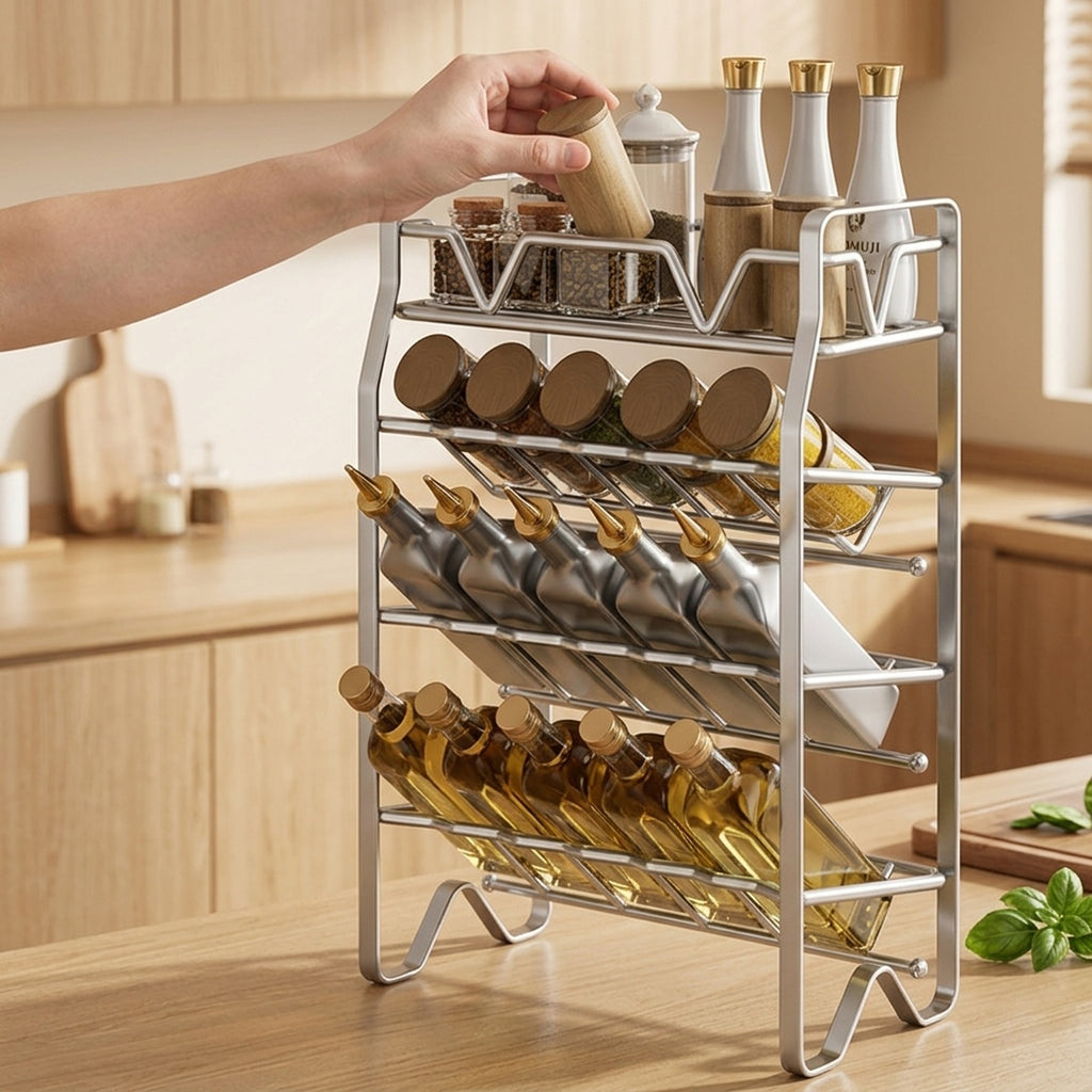2-Tier Stainless Steel Spice Rack Countertop Kitchen Organizer - view 5