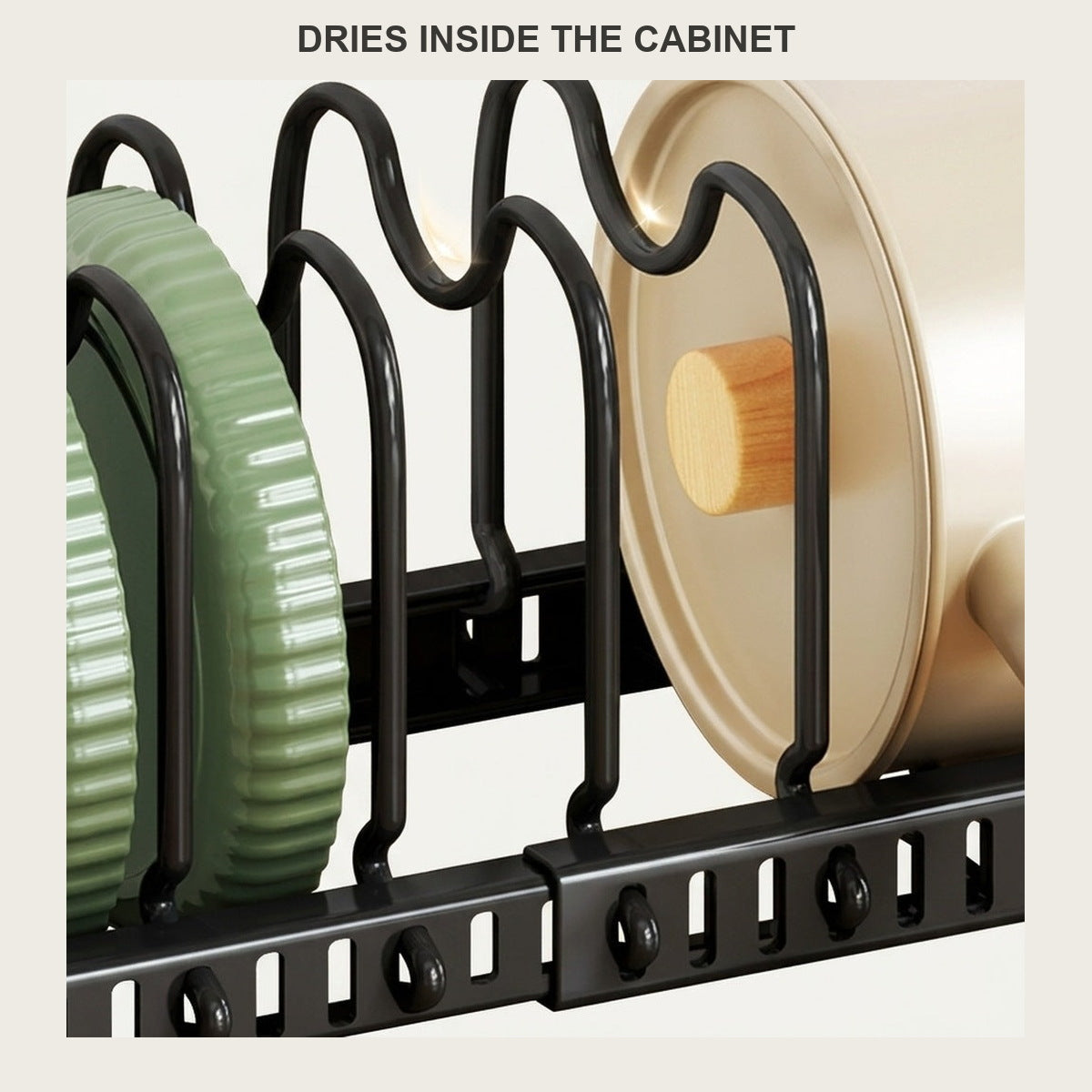 Expandable Dish Drying Rack with Dividers Countertop
