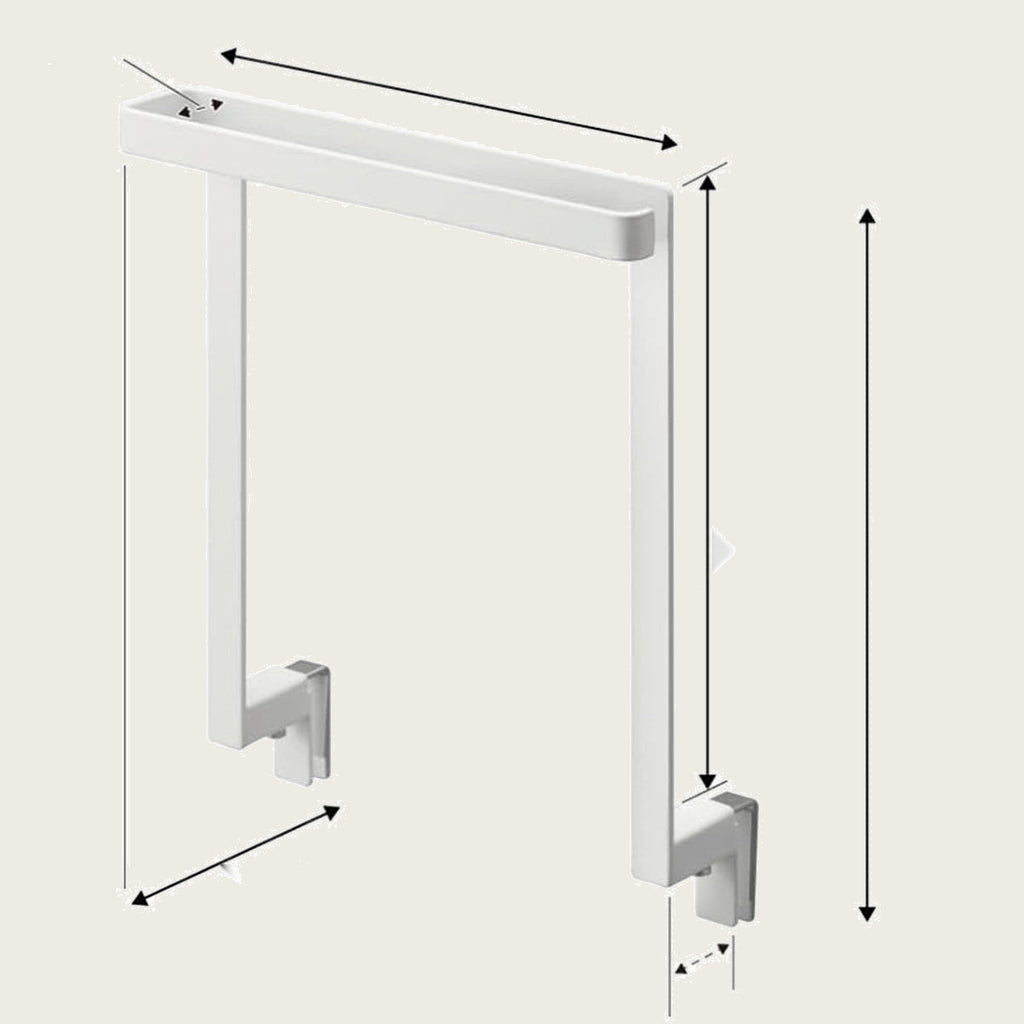 Under-Sink Cabinet Door Towel Rack, No-Drill Steel Hanger - view 3