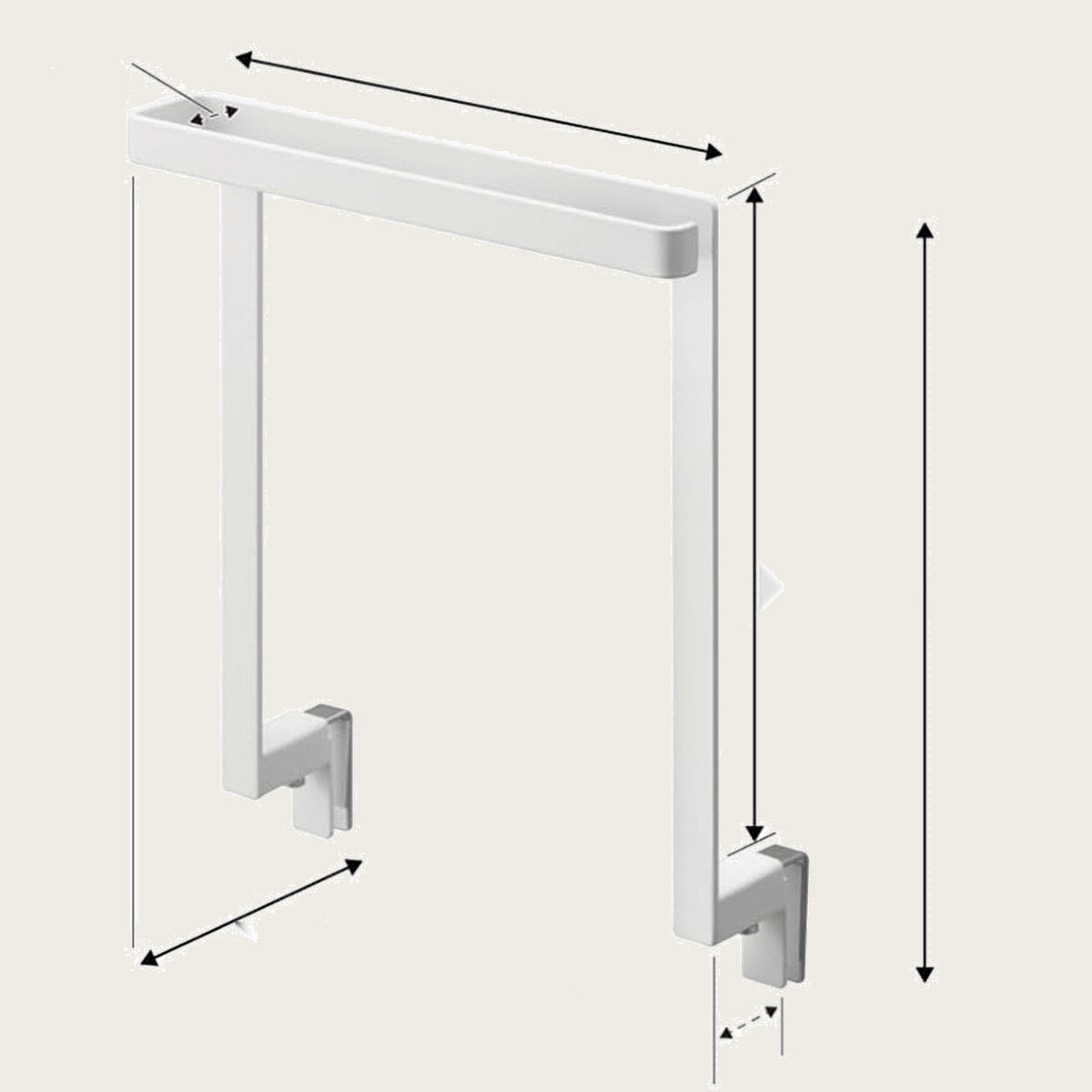 Under-Sink Cabinet Door Towel Rack, No-Drill Steel Hanger - view 3