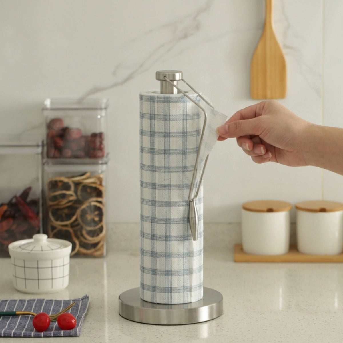 Countertop Paper Towel Holder Stainless Steel Kitchen Stand - view 4