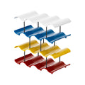 Stackable wave cup and water bottle organizer, colorful multi-tier rack