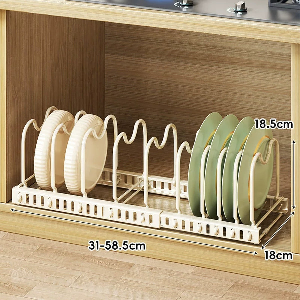 In-Cabinet Dish Rack · 角度图(白)