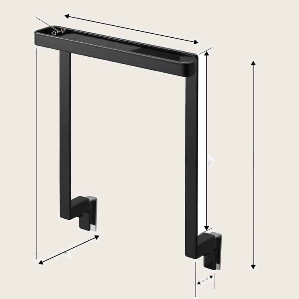 Under-Sink Cabinet Door Towel Rack, No-Drill Steel Hanger - view 4
