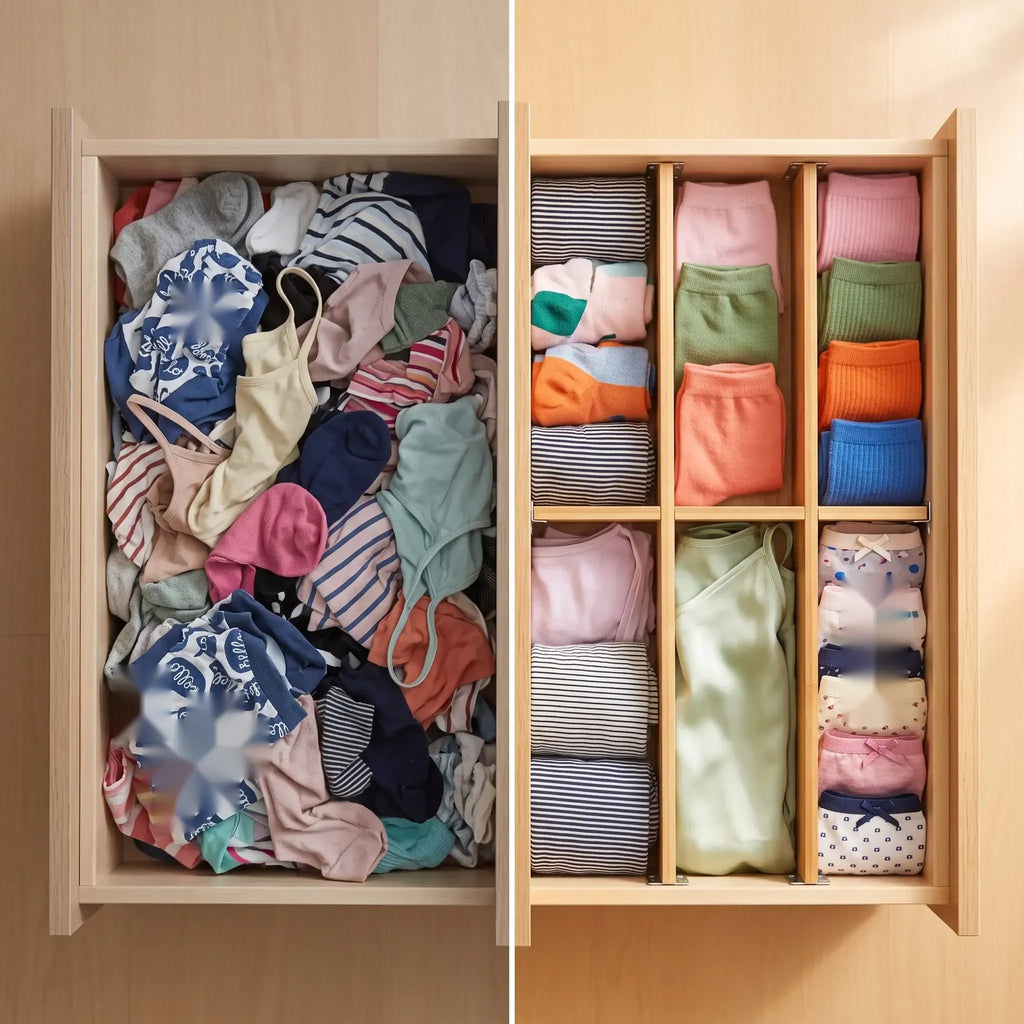 Bamboo Expandable Drawer Dividers for Kitchen & Dresser