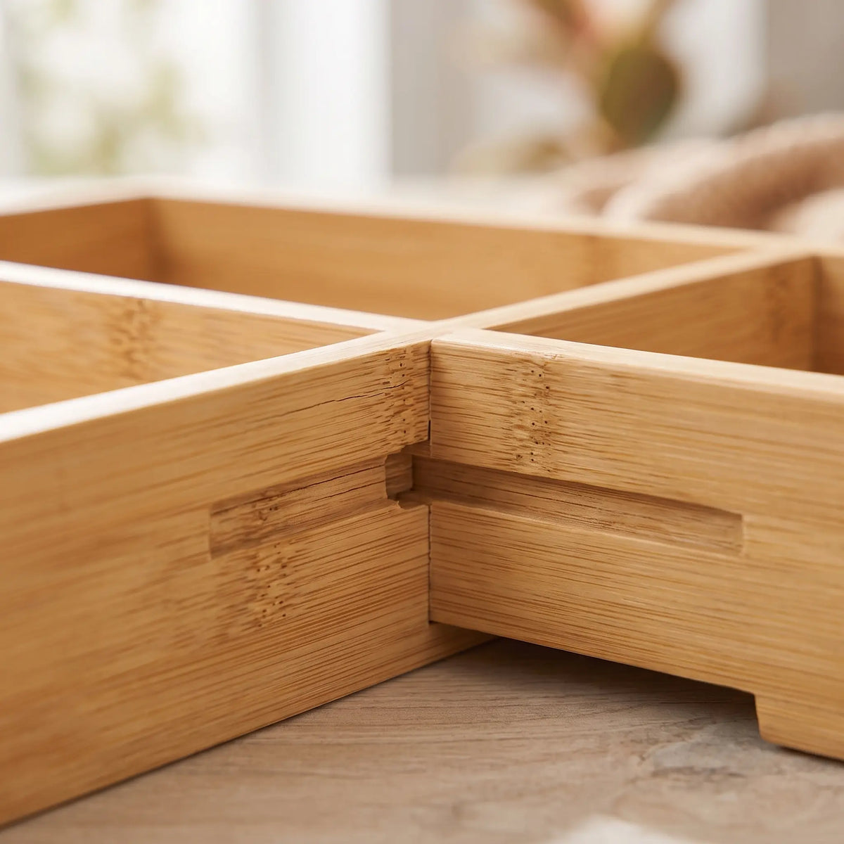 Bamboo Expandable Utensil Drawer Organizer, 7 & 9 Compartment
