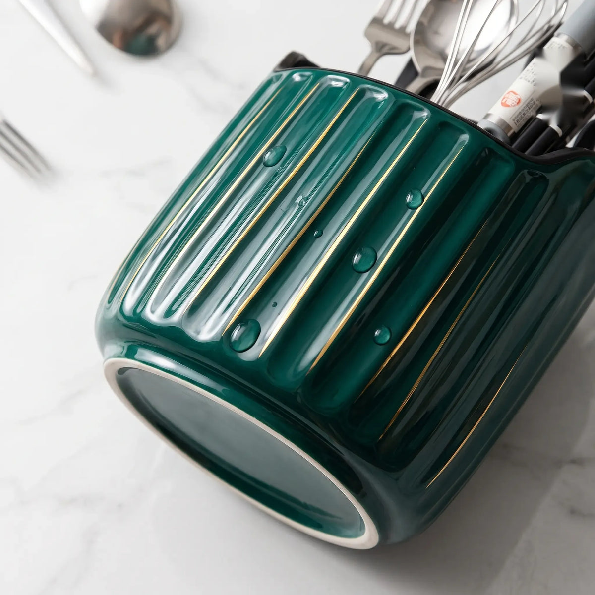 Rotating Utensil Holder & Knife Block 360° Kitchen Organizer