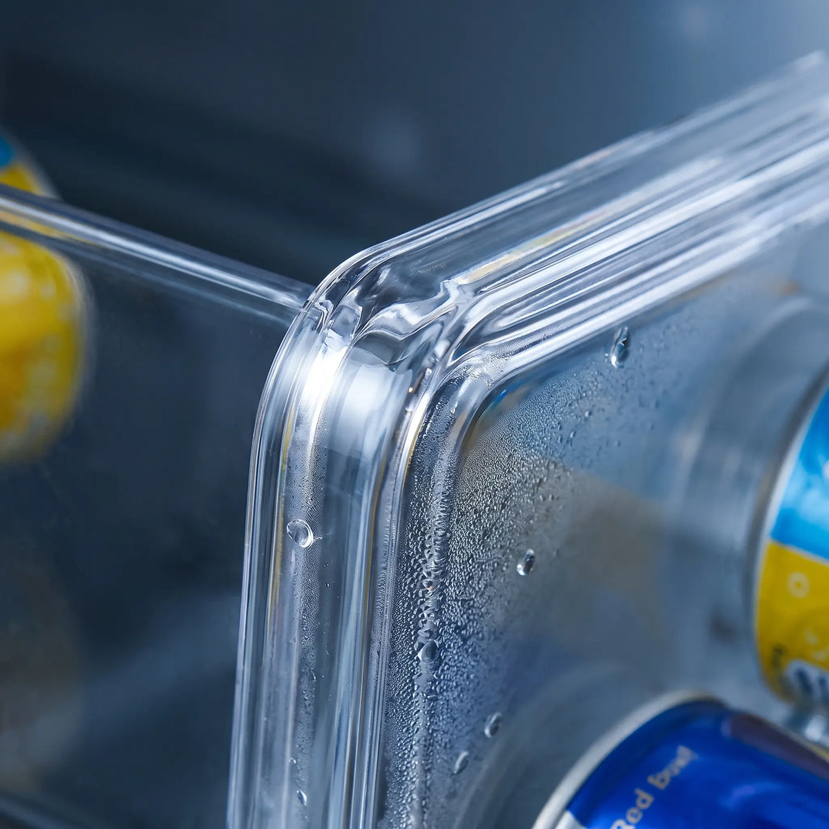 Foldable 2-Tier Can Organizer for Fridge & Pantry, Clear PET