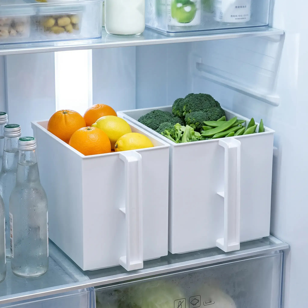 Stackable Clear Cabinet Bin with Handle for Pantry, BPA-Free