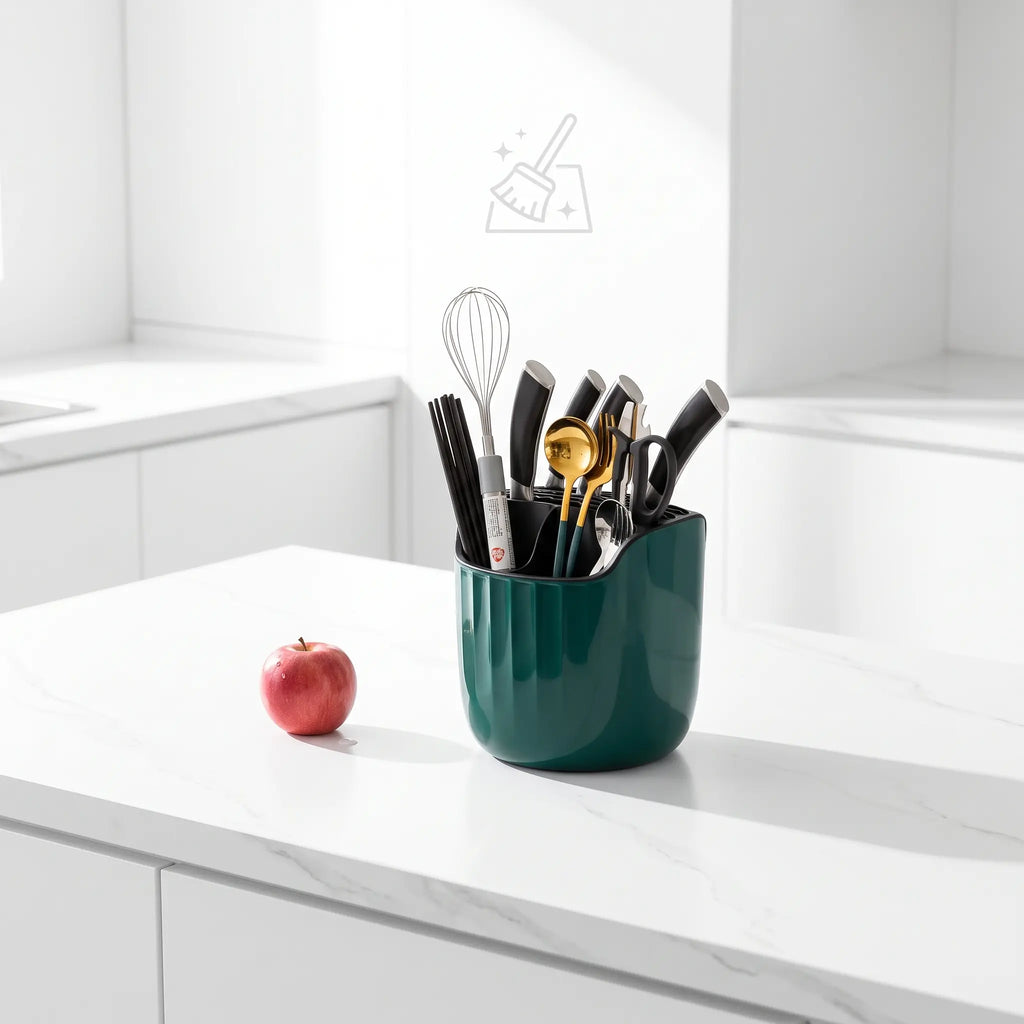 Rotating Utensil Holder & Knife Block 360° Kitchen Organizer