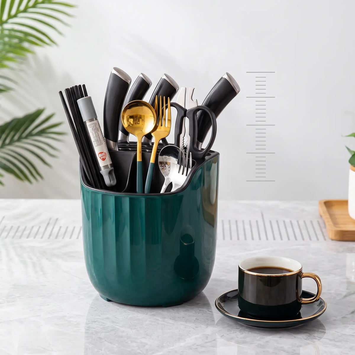 Rotating Utensil Holder & Knife Block 360° Kitchen Organizer