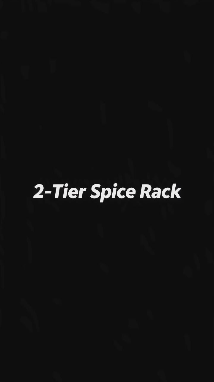 2-Tier Stainless Steel Spice Rack Countertop Kitchen Organizer
