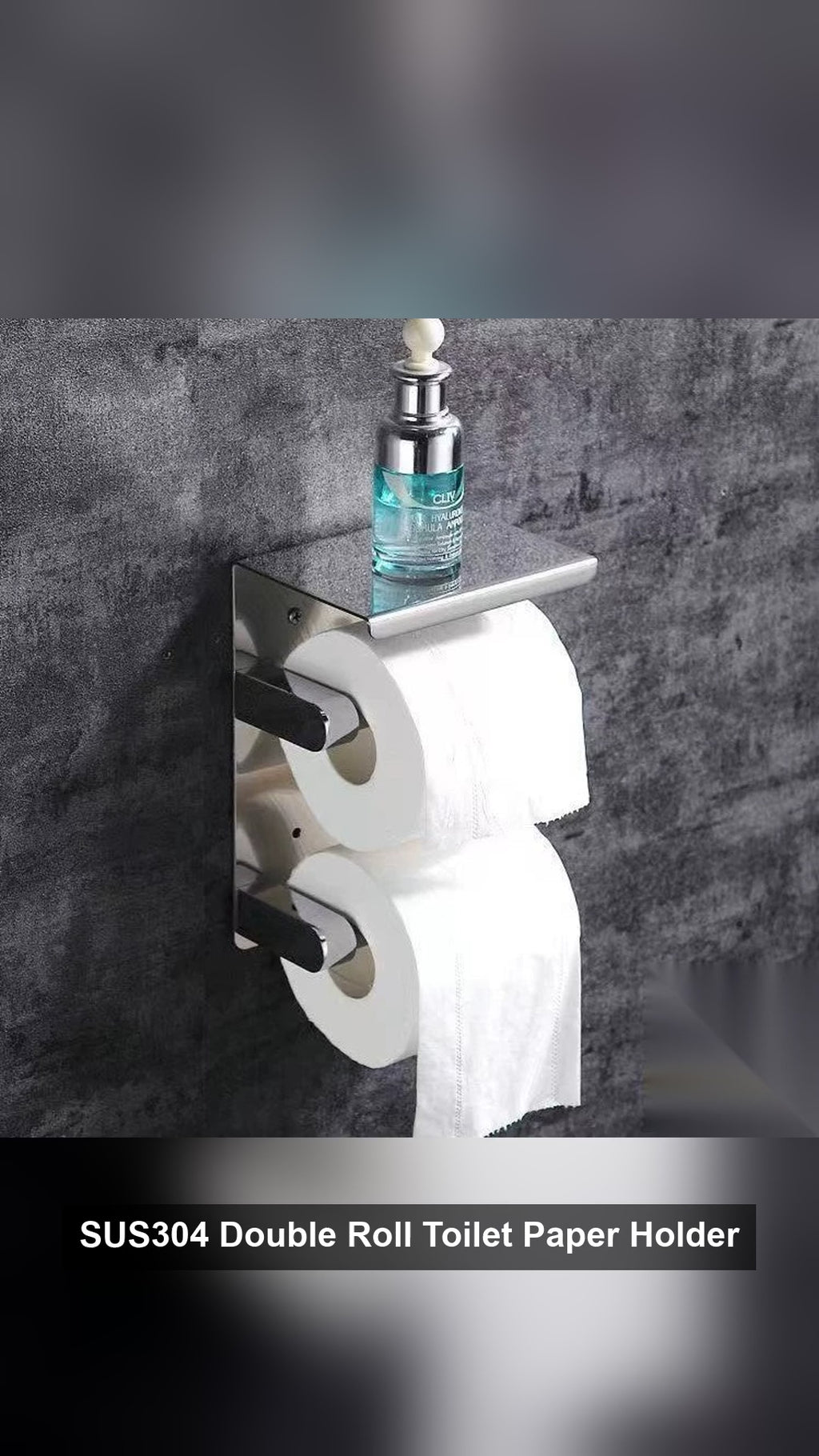 SUS304 Double Roll Toilet Paper Holder Wall-Mounted