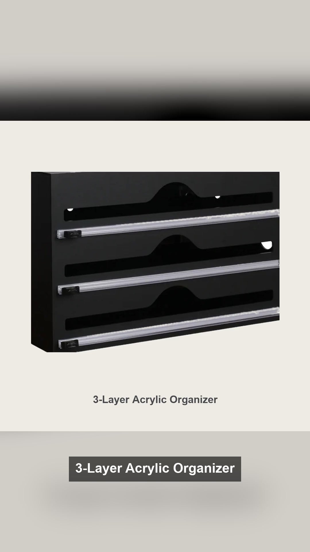3-Layer Acrylic Wrap & Foil Organizer, Wall Mount or Countertop