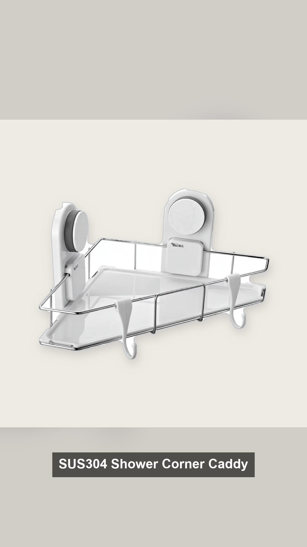 SUS304 Shower Corner Caddy Screw-Mounted Rustproof