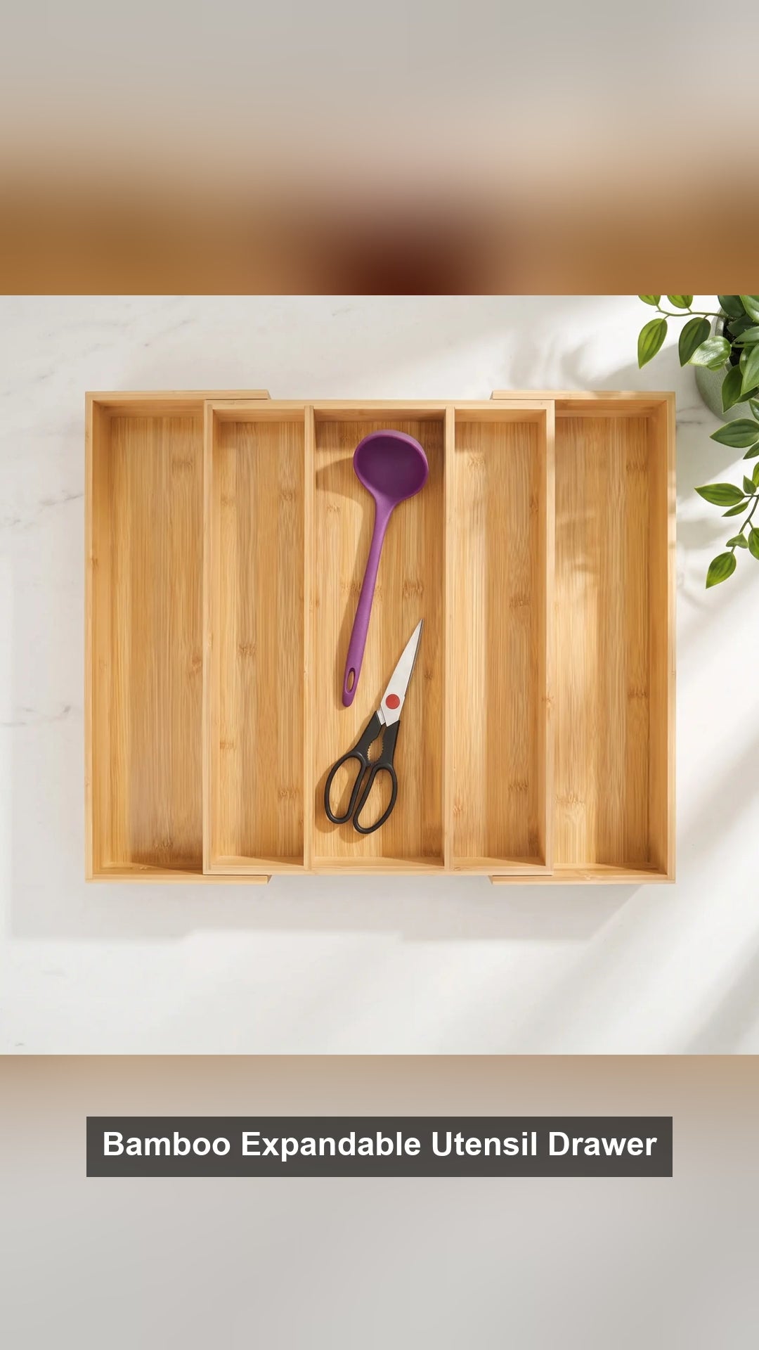 Bamboo Expandable Utensil Drawer Organizer, 7 & 9 Compartment