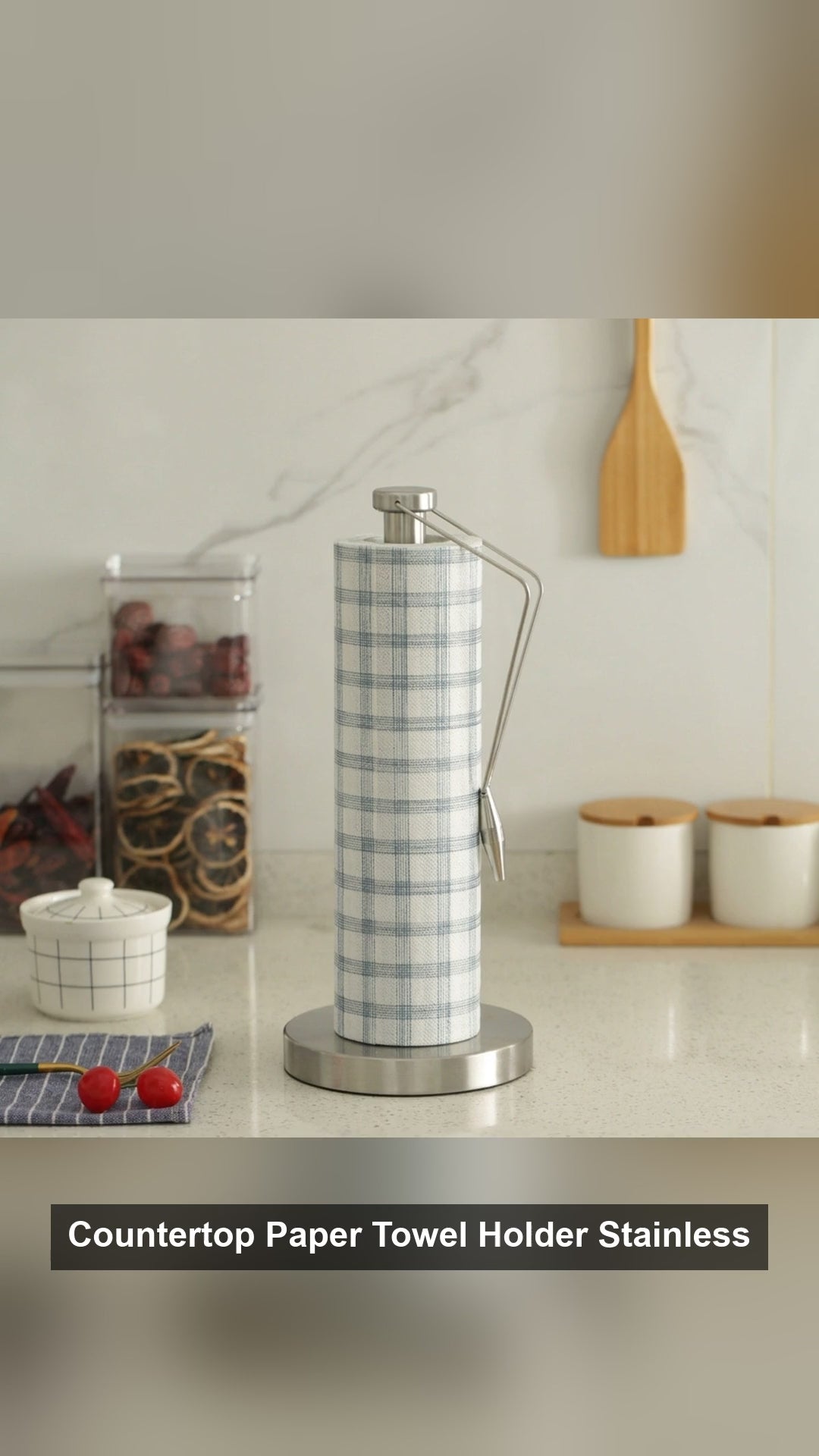 Countertop Paper Towel Holder Stainless Steel Kitchen Stand