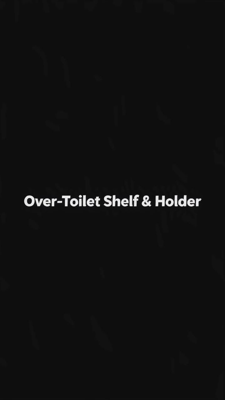 Over-the-Toilet Shelf & Paper Holder Set, 304 Stainless, No-Drill