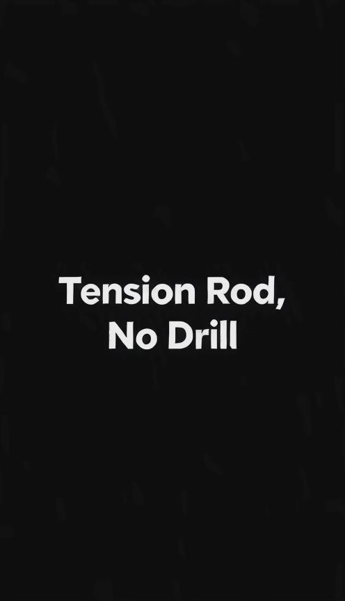 No-Drill Tension Rod, Shower and Window, 1.26 in Dia, 43.3-102.4 in