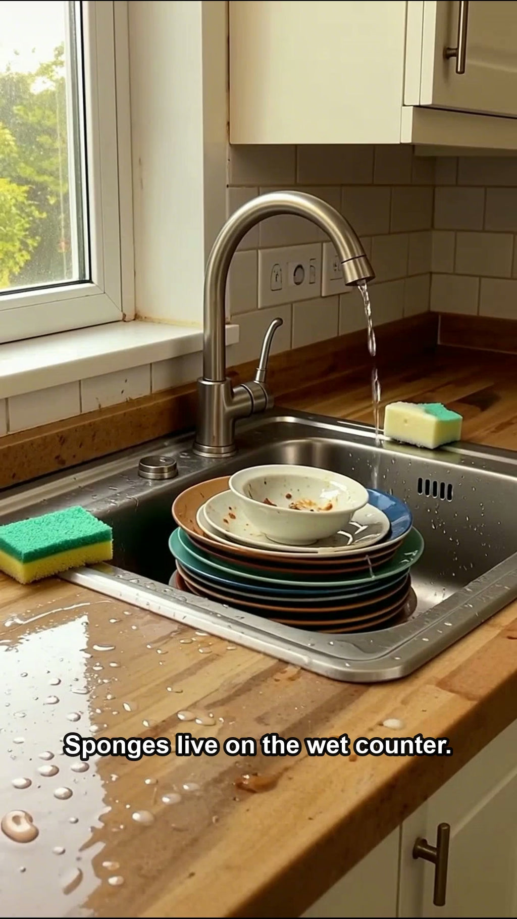 Stainless Steel Sink Sponge Holder Drain Rack Kitchen Caddy