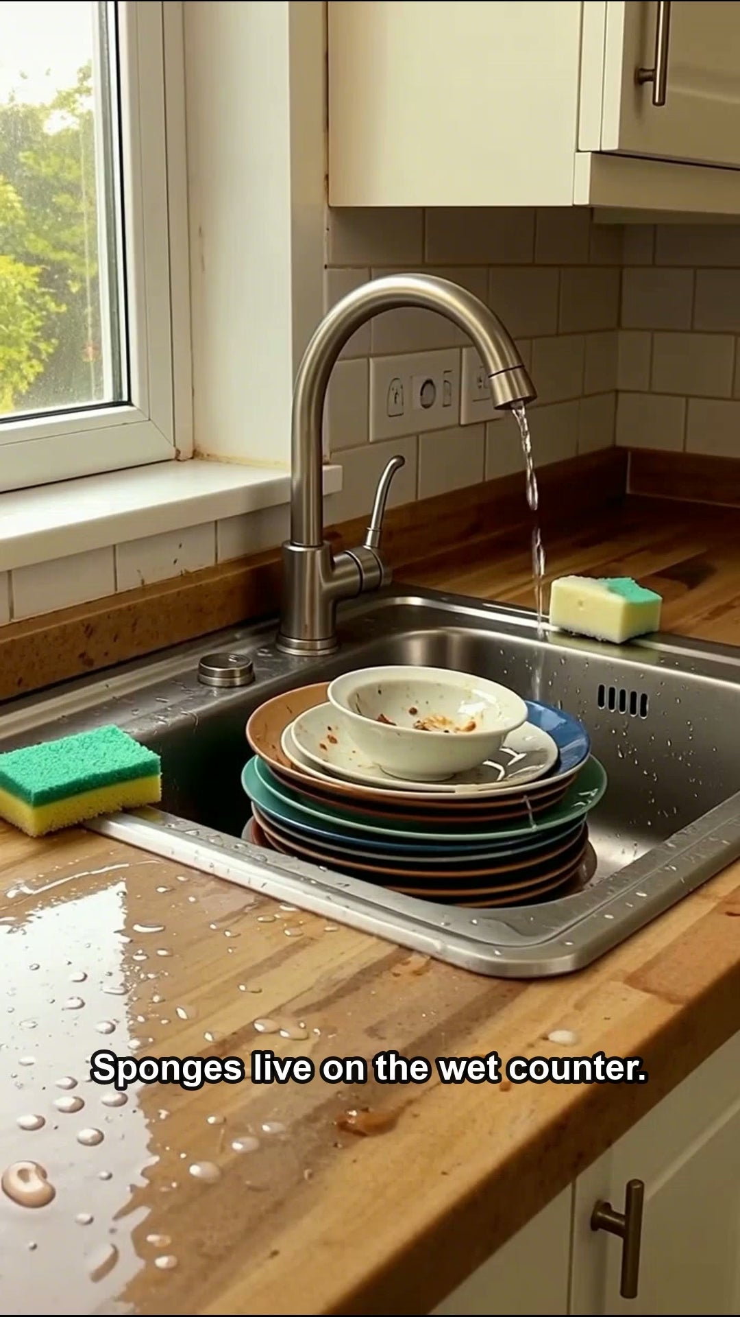 Stainless Steel Sink Sponge Holder Drain Rack Kitchen Caddy