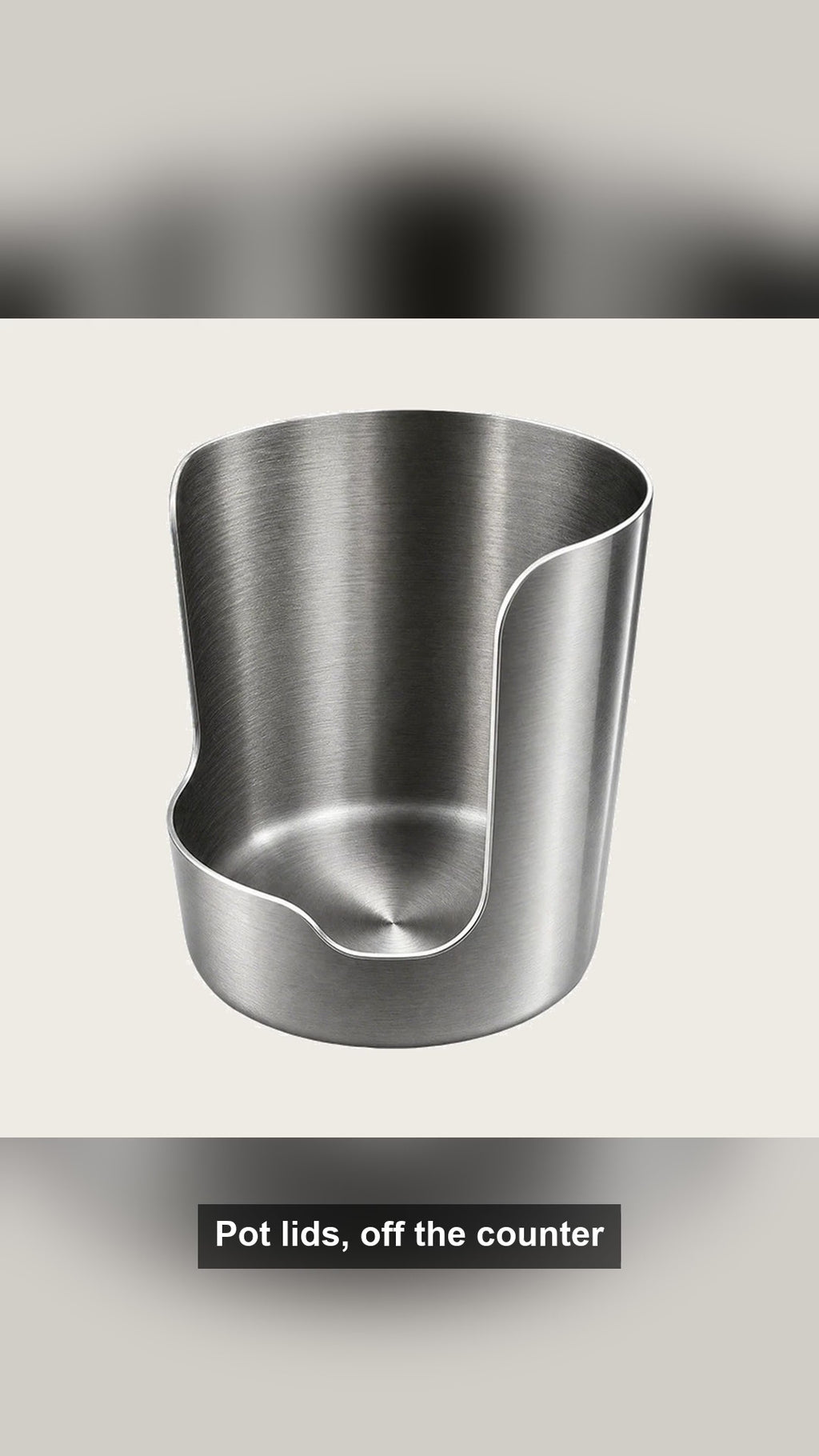 Countertop Pot Lid & Spoon Stand 304 Stainless Steel Freestanding Holder