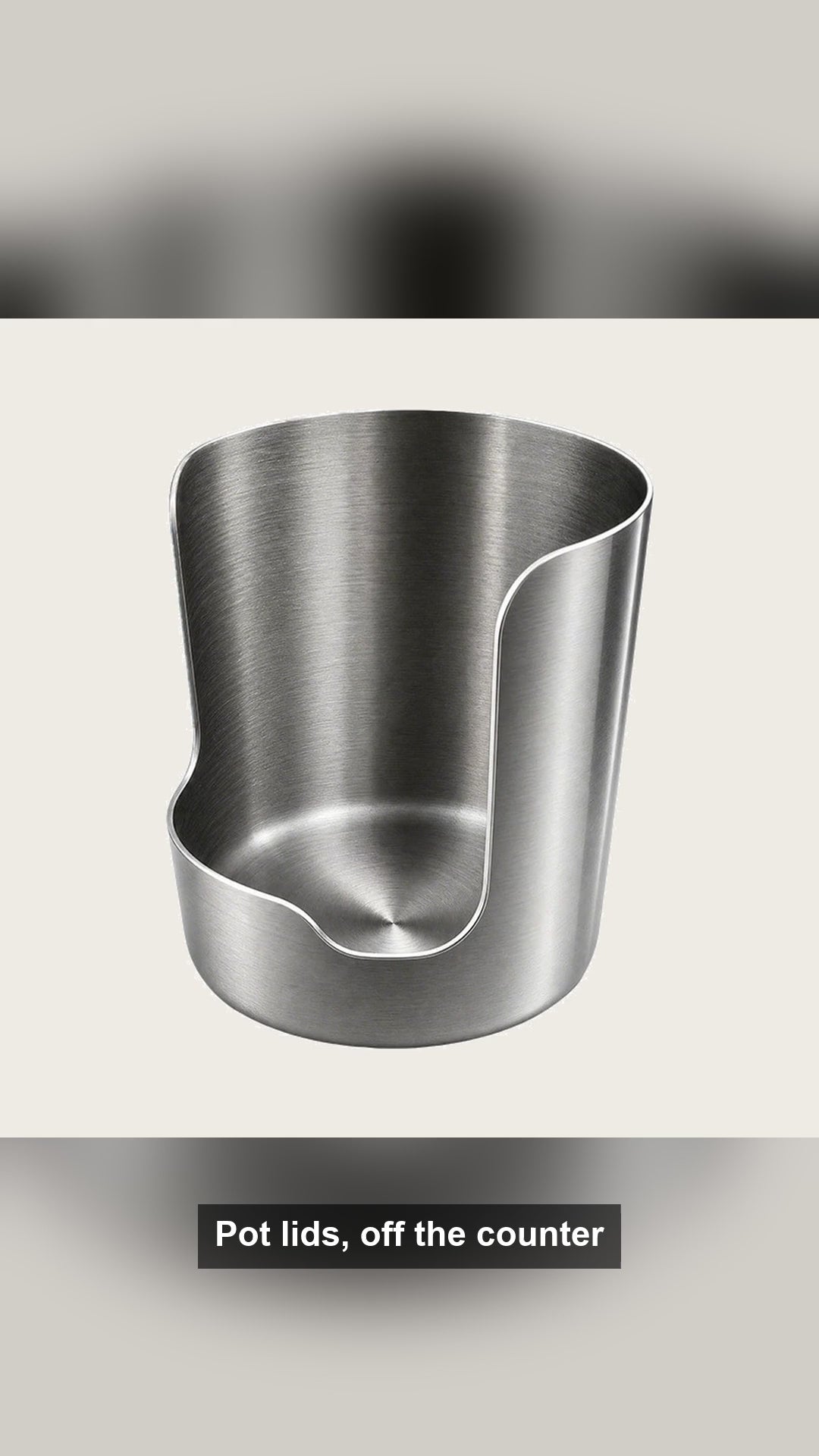 Countertop Pot Lid & Spoon Stand 304 Stainless Steel Freestanding Holder
