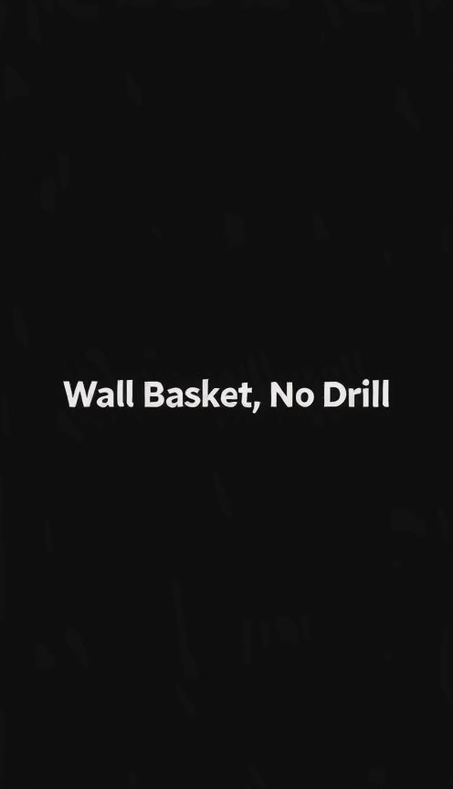 No-Drill Wall Basket for Onions and Garlic, 9.1 in Steel