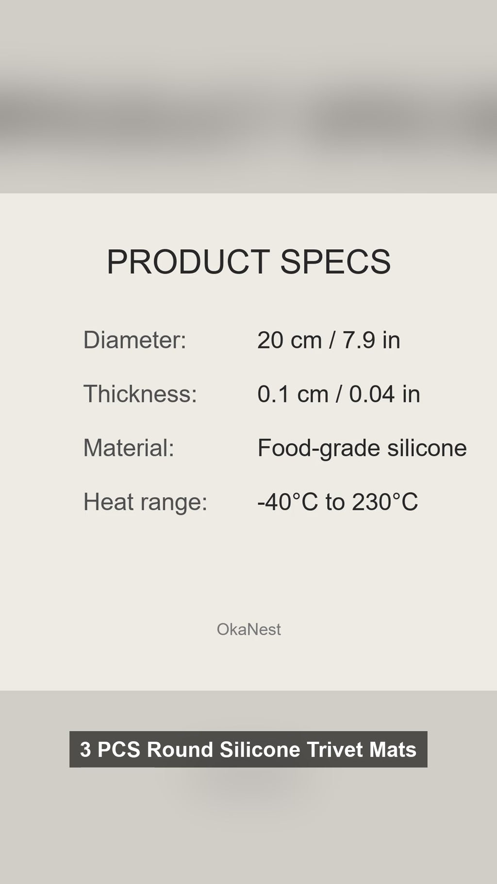 3 PCS Round Silicone Trivet Mats | Heat Resistant Non-Slip Hot Pads