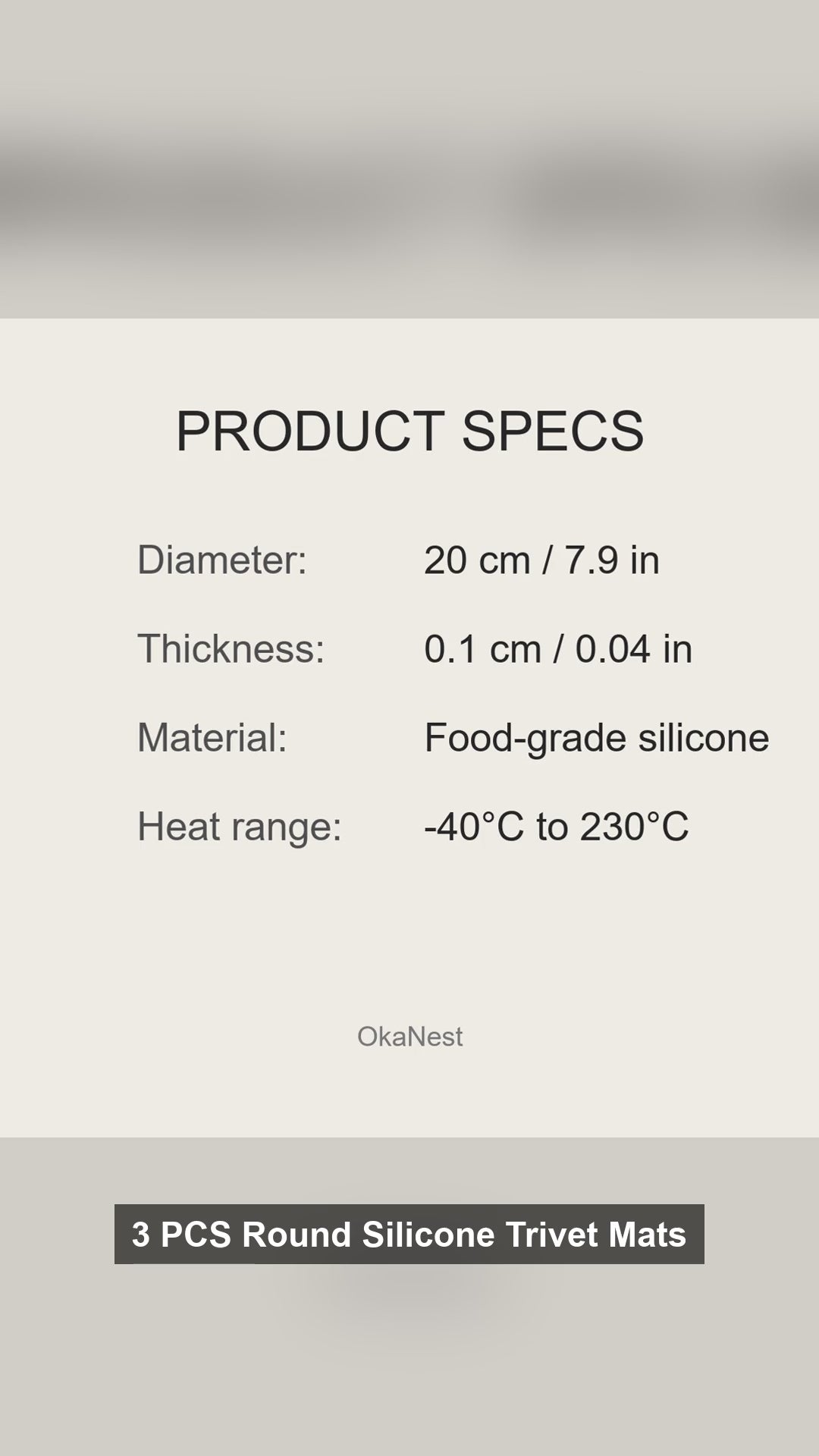 3 PCS Round Silicone Trivet Mats | Heat Resistant Non-Slip Hot Pads