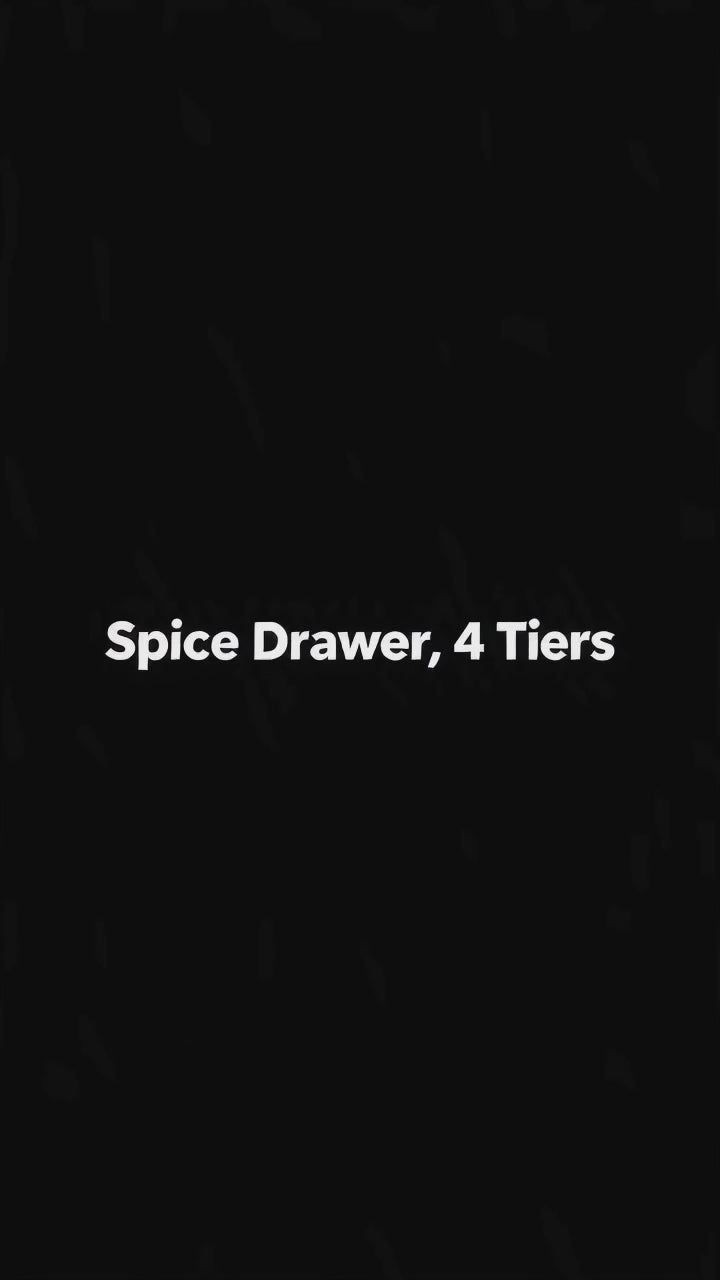 Expandable 4-Tier Spice Drawer Organizer for Kitchen, 2-Pack