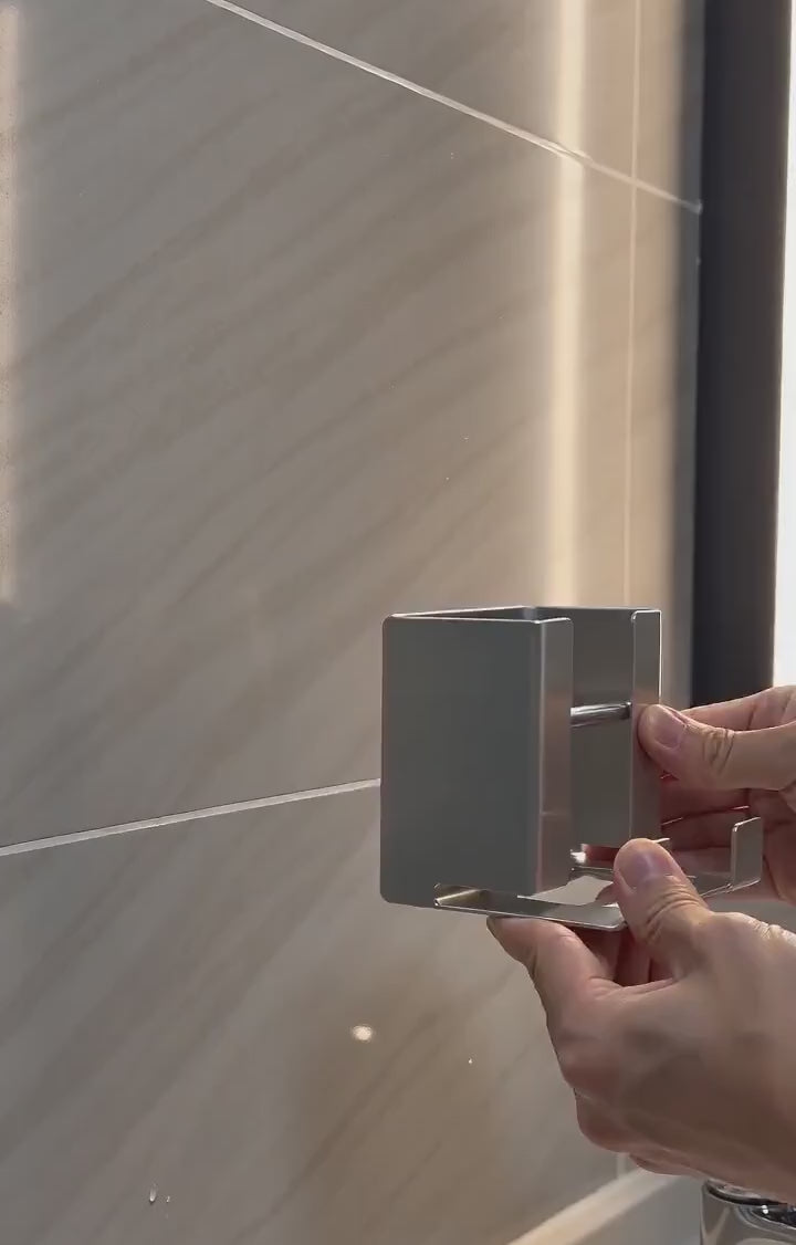 No-Drill Razor Holder, Stainless Steel Wall Mount for Shower & Bath