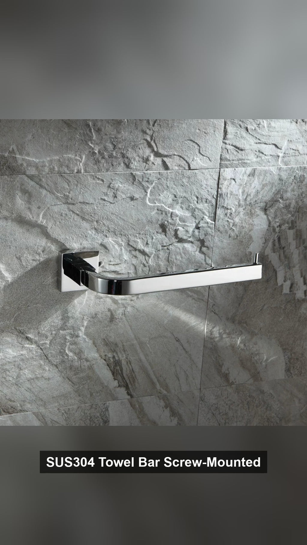 SUS304 Towel Bar Screw-Mounted Rustproof Wall Rack