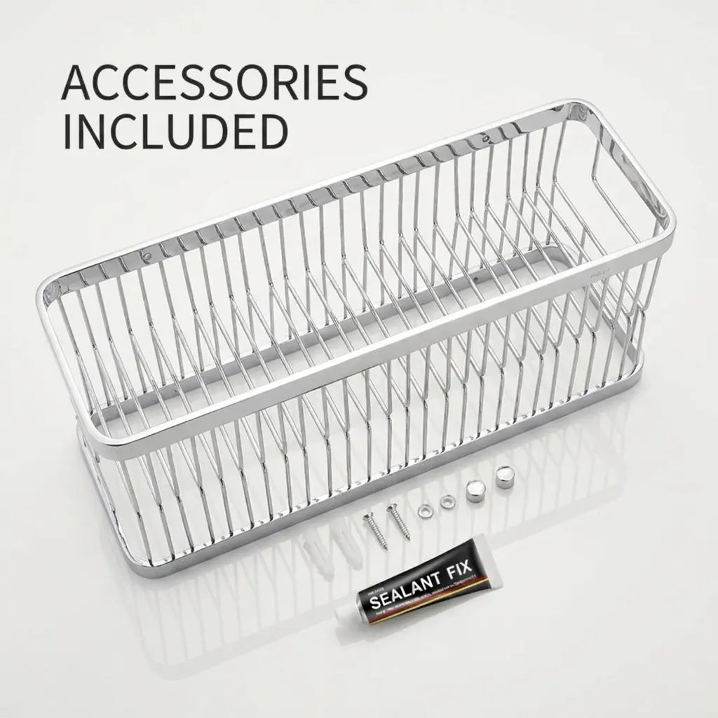 SUS304 Shower Caddy Wall-Mounted Rustproof Bathroom Shelf