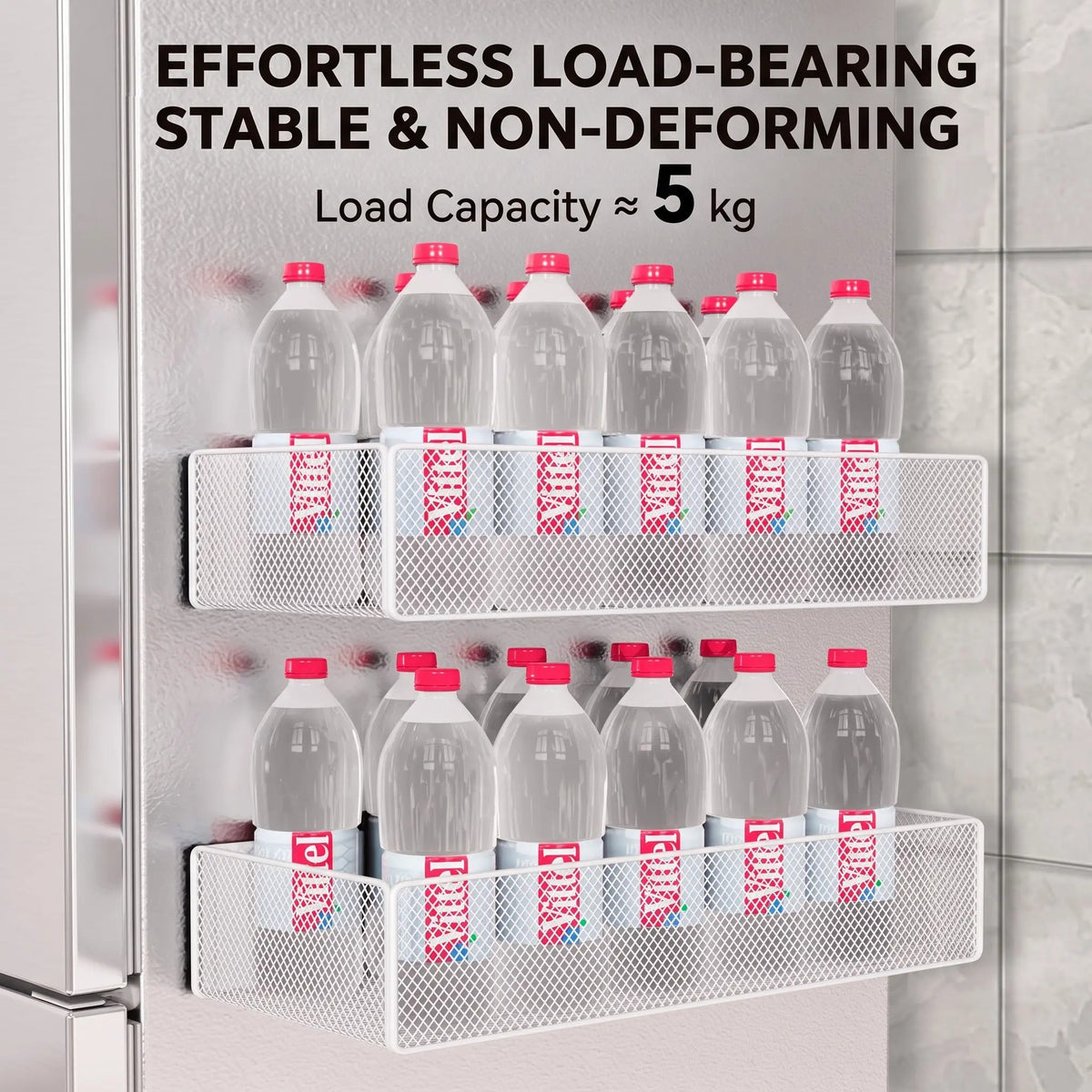 Magnetic Fridge Organizer Basket No-Drill Door Storage