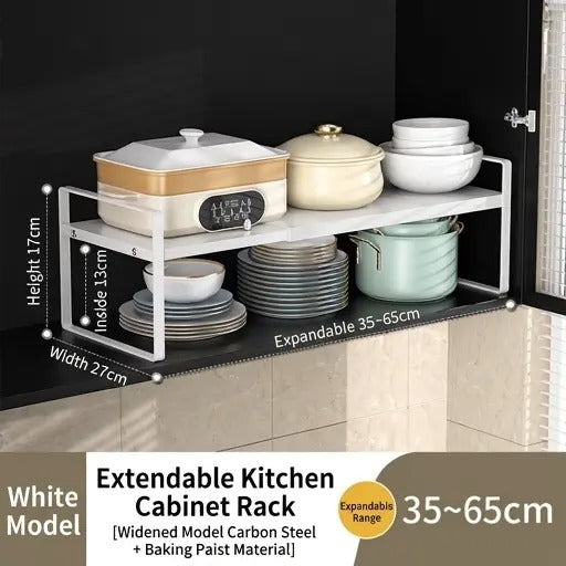 Expandable Carbon Steel Shelf Riser for Cabinet & Pantry