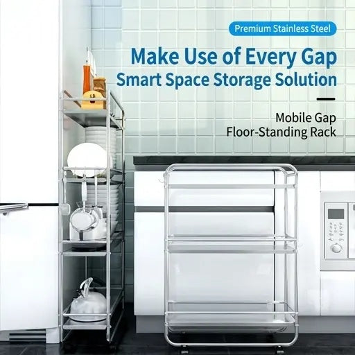 Slim 5.9 in Carbon Steel Gap Shelf for Fridge & Laundry